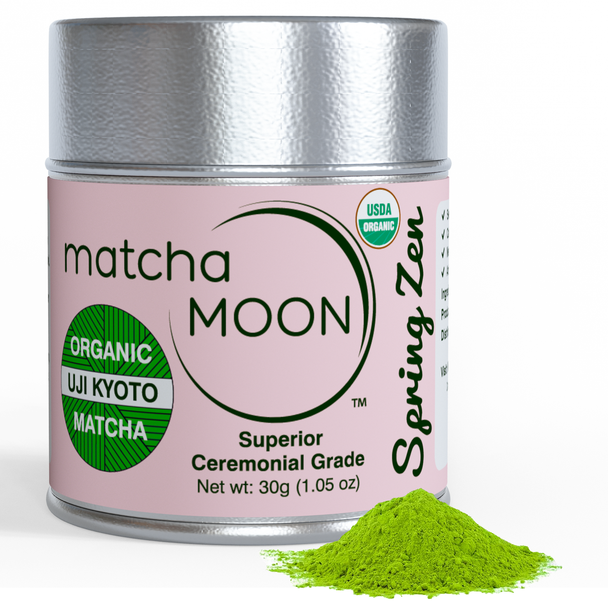"Spring Zen" Superior Organic Ceremonial Grade Matcha Green Tea Powder