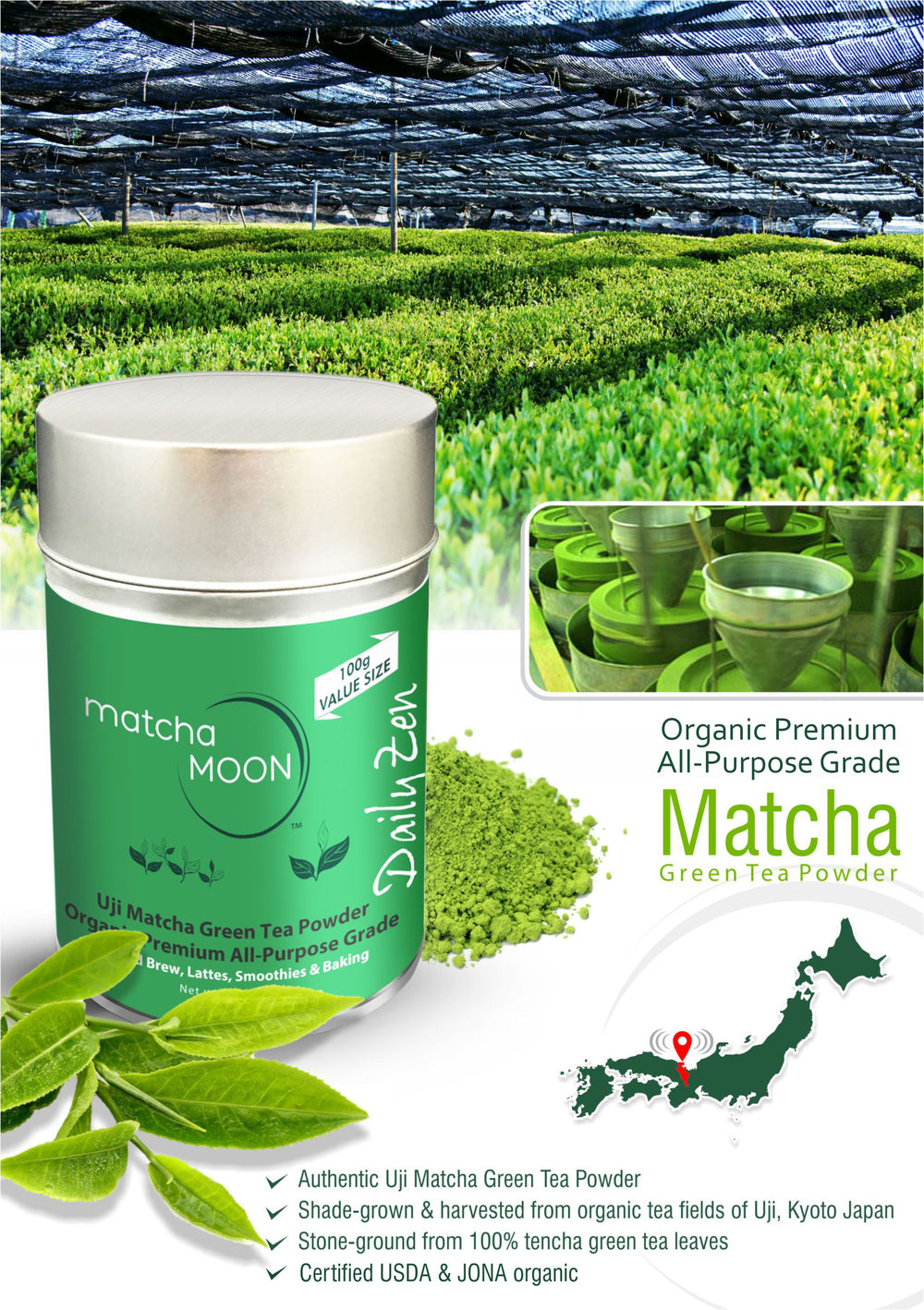 Daily Zen Organic All-purpose Grade Japanese Matcha