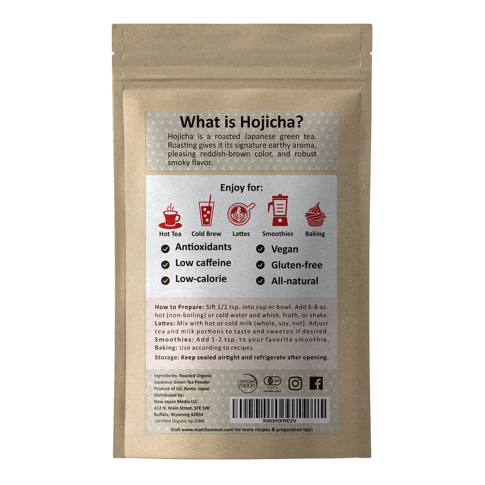 Certified Organic Matcha-Style Hojicha Roasted Green Tea Powder